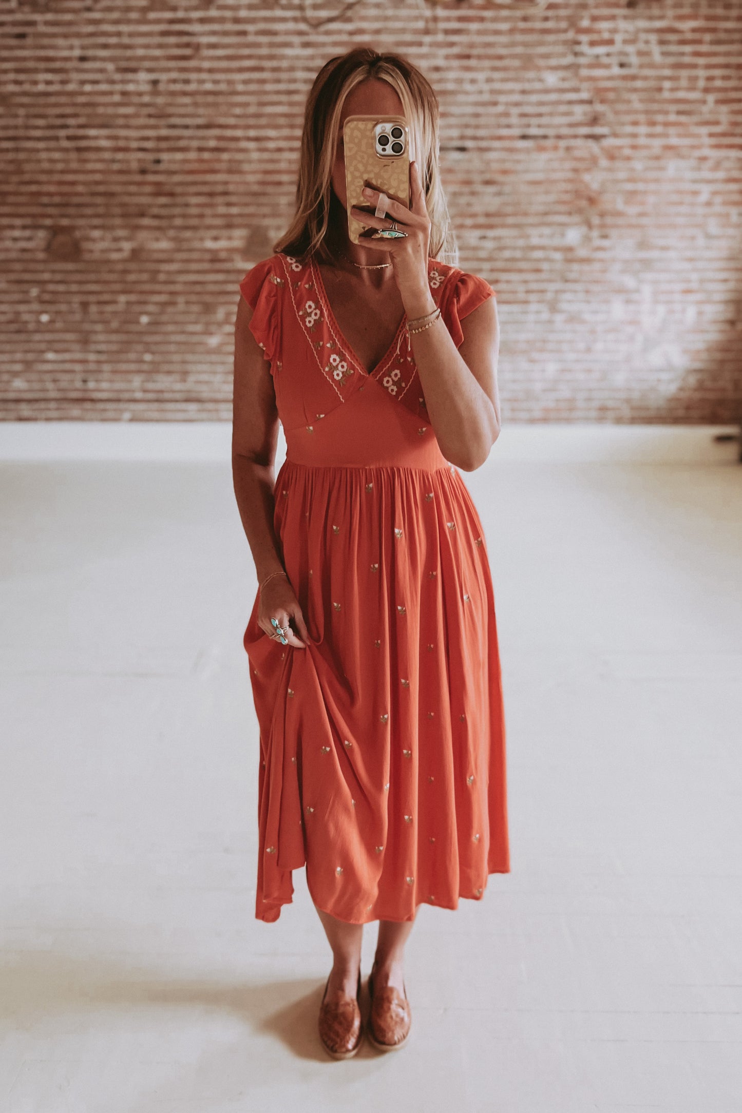 The Coraline Embroidered Midi Dress