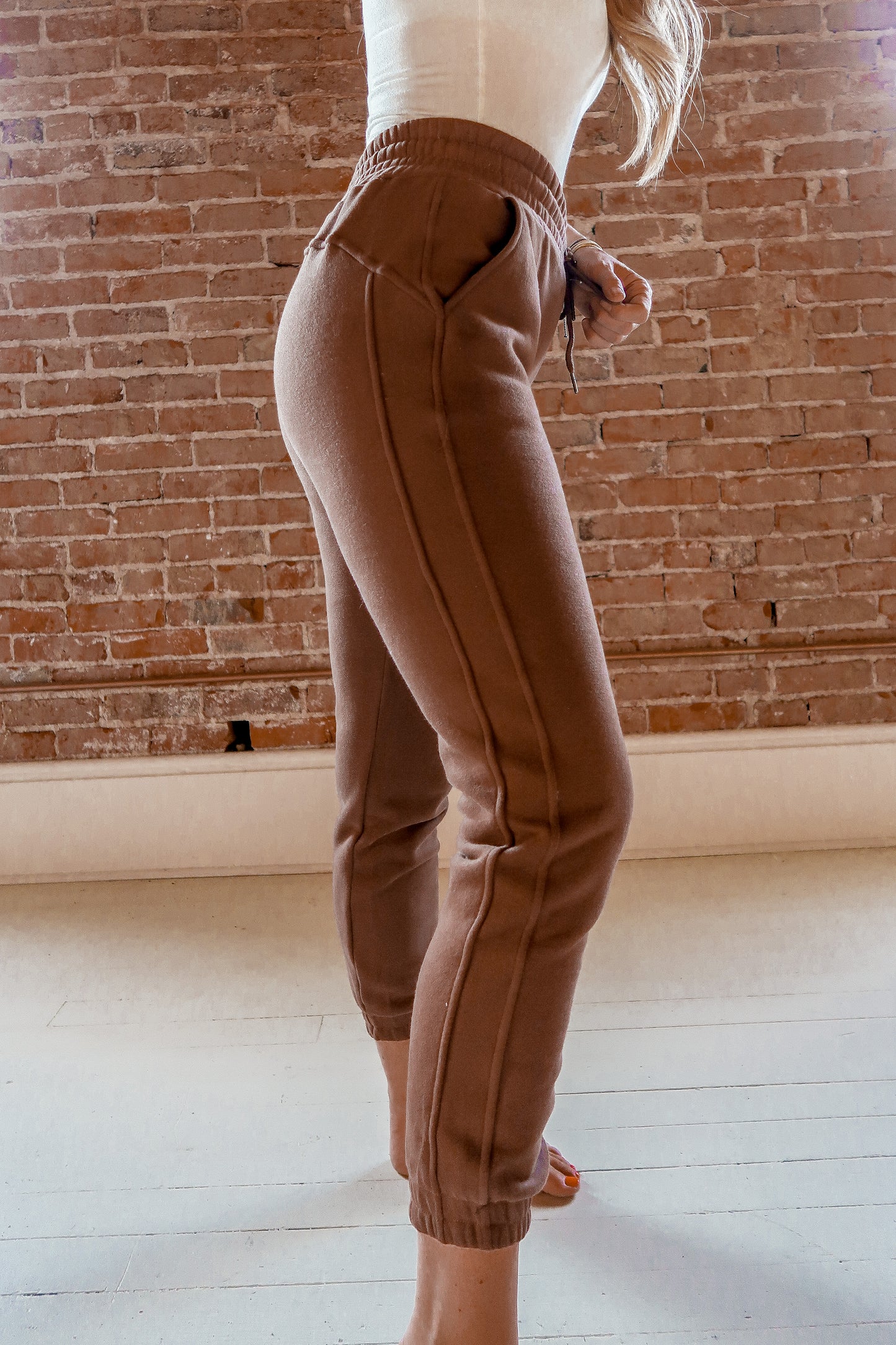 High Waisted Thermal Joggers