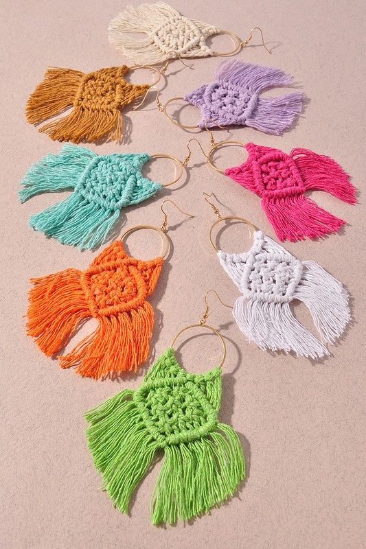 Macrame Dangle Earrings