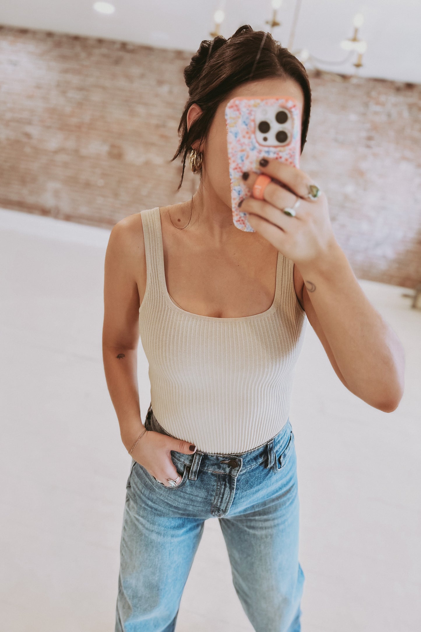 Sculpting Square Neck Bodysuit