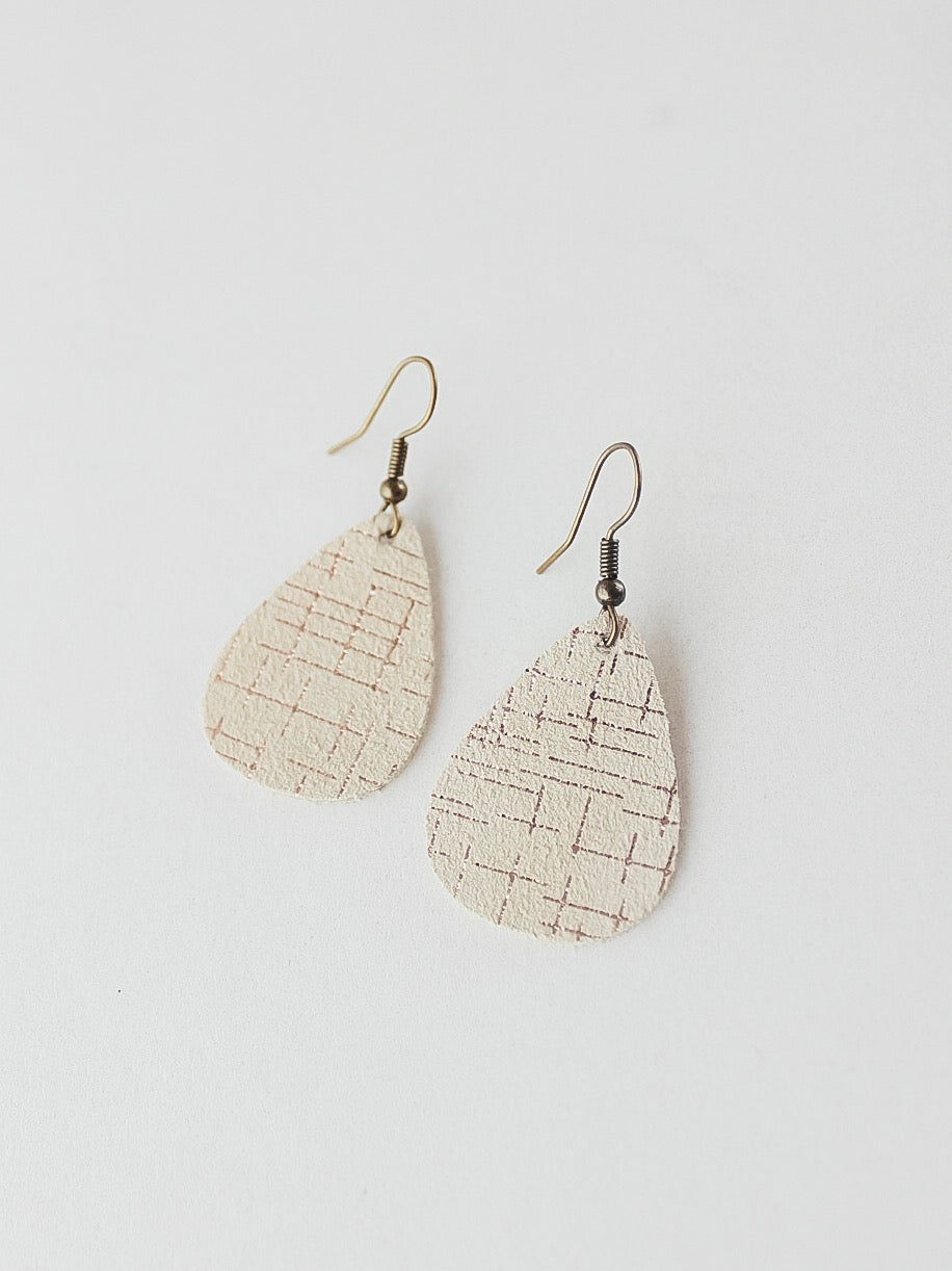 Jones & Lake Leather Guitar Pick Earrings
