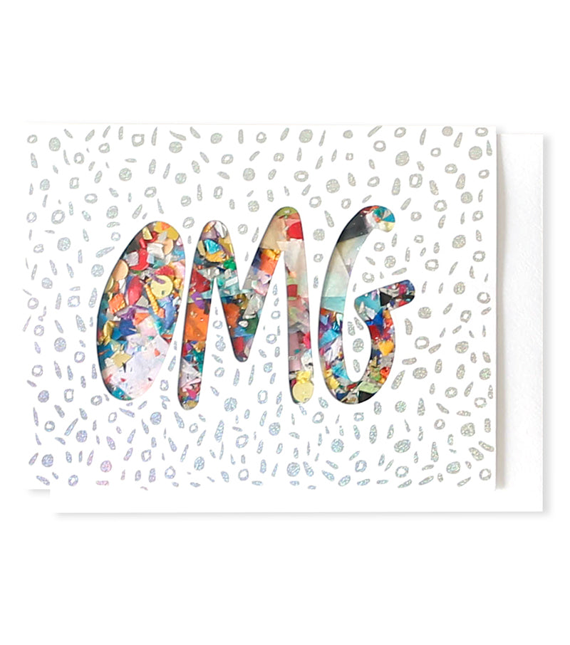 Thimblepress - Confetti Card OMG Greeting Card