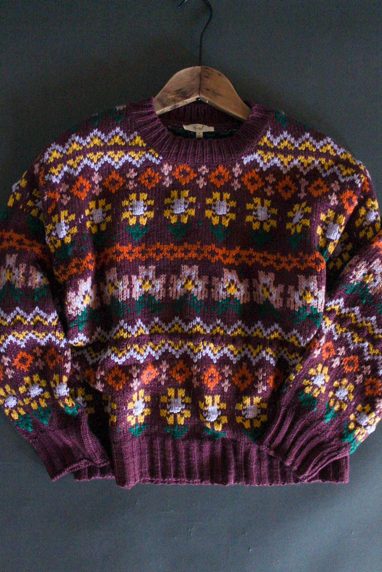 Vibrant Florals Cozy Sweater