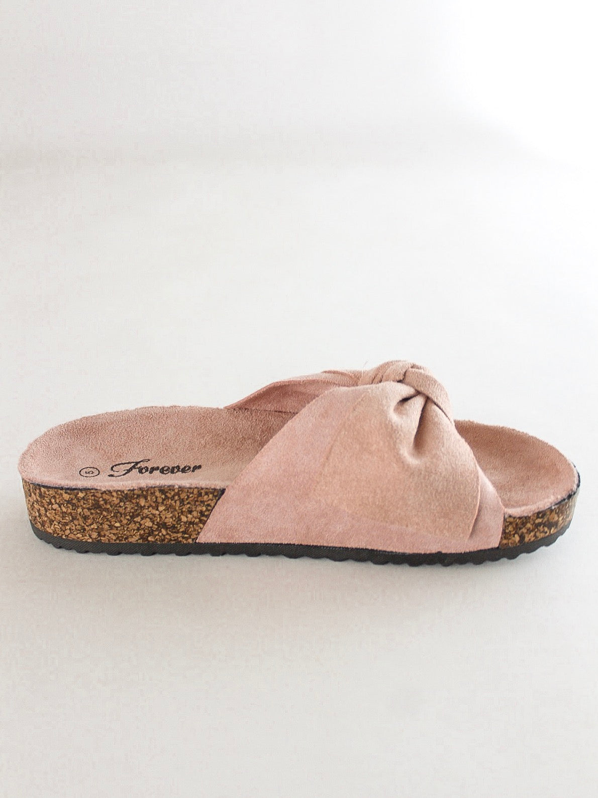 Suede Bow Slide