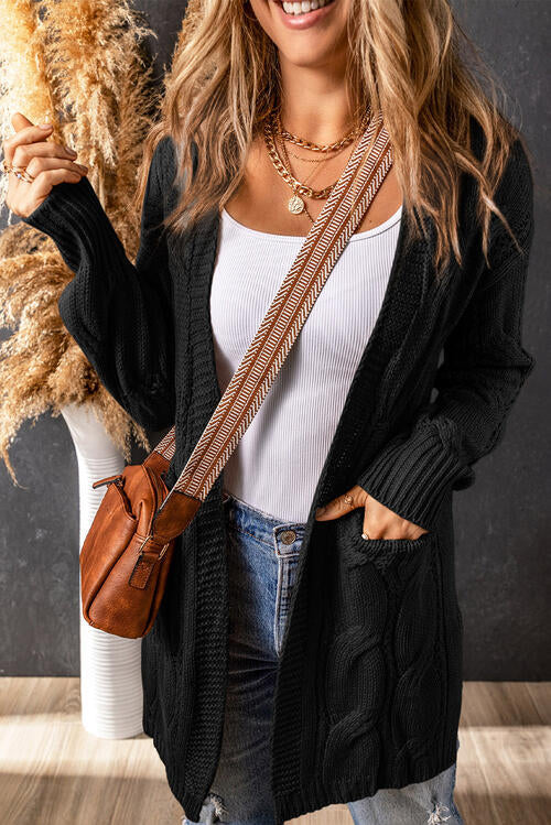 Sweater Weather Essential Cable Knit Cardi