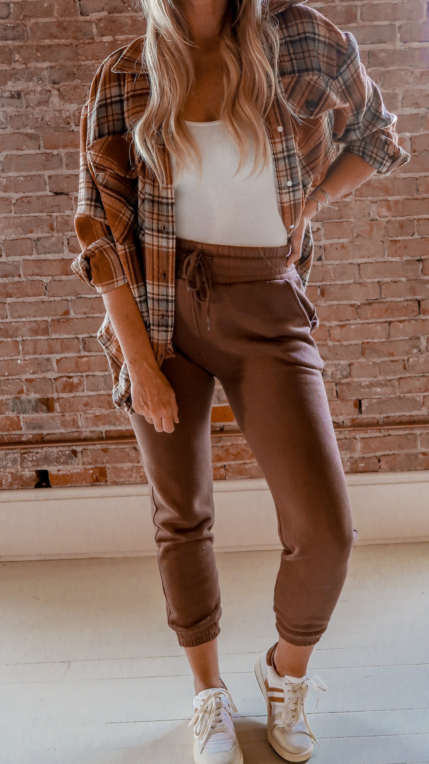 High Waisted Thermal Joggers