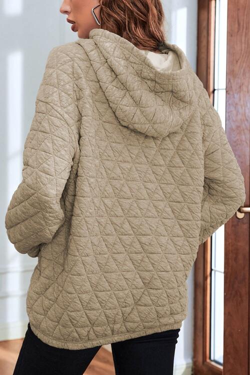 Quilted Long Sleeve Hoodie