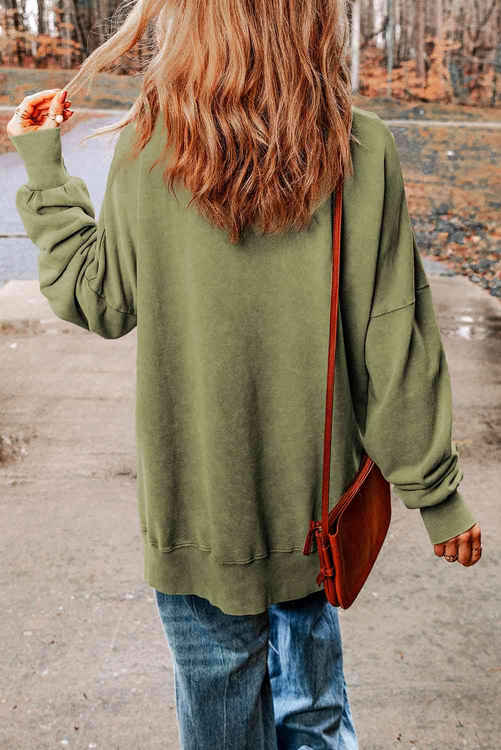 Throw On A Smile Oversized Sweatshirt