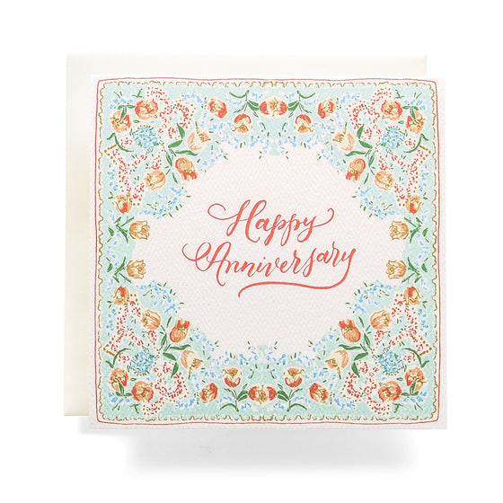 Antiquaria - Handkerchief Anniversary Greeting Card Mint
