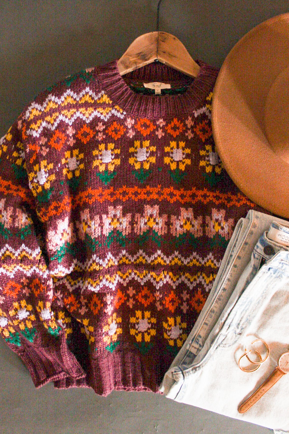 Vibrant Florals Cozy Sweater