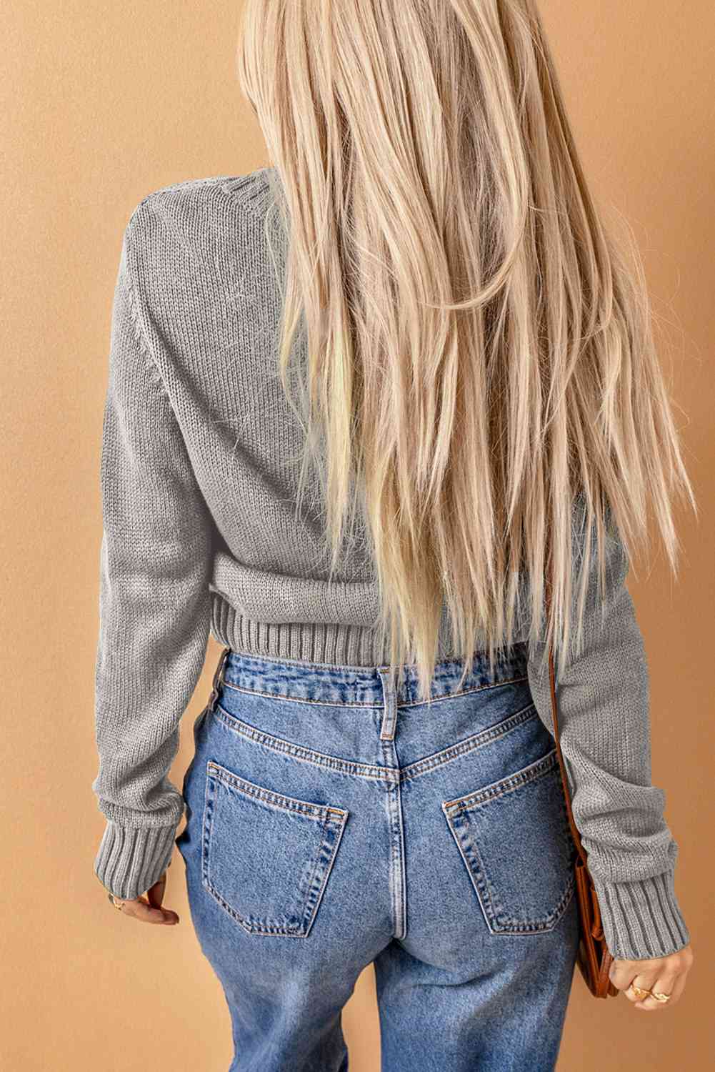 Adaline Mixed Knit Button Down Cardigan