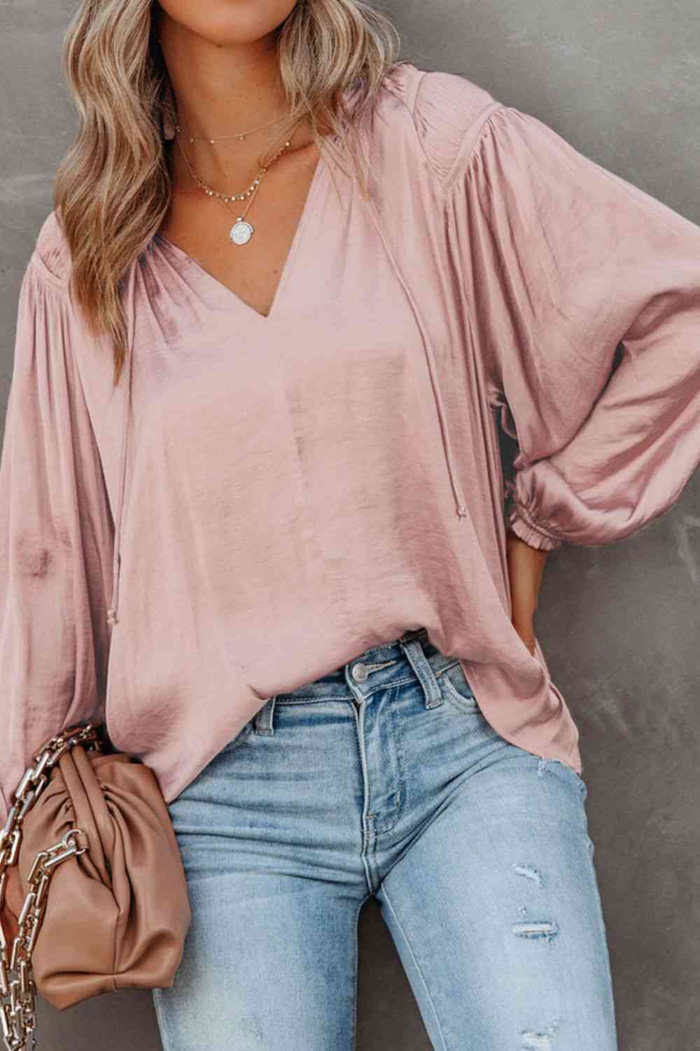 Mable Sliky Long Sleeve Blouse