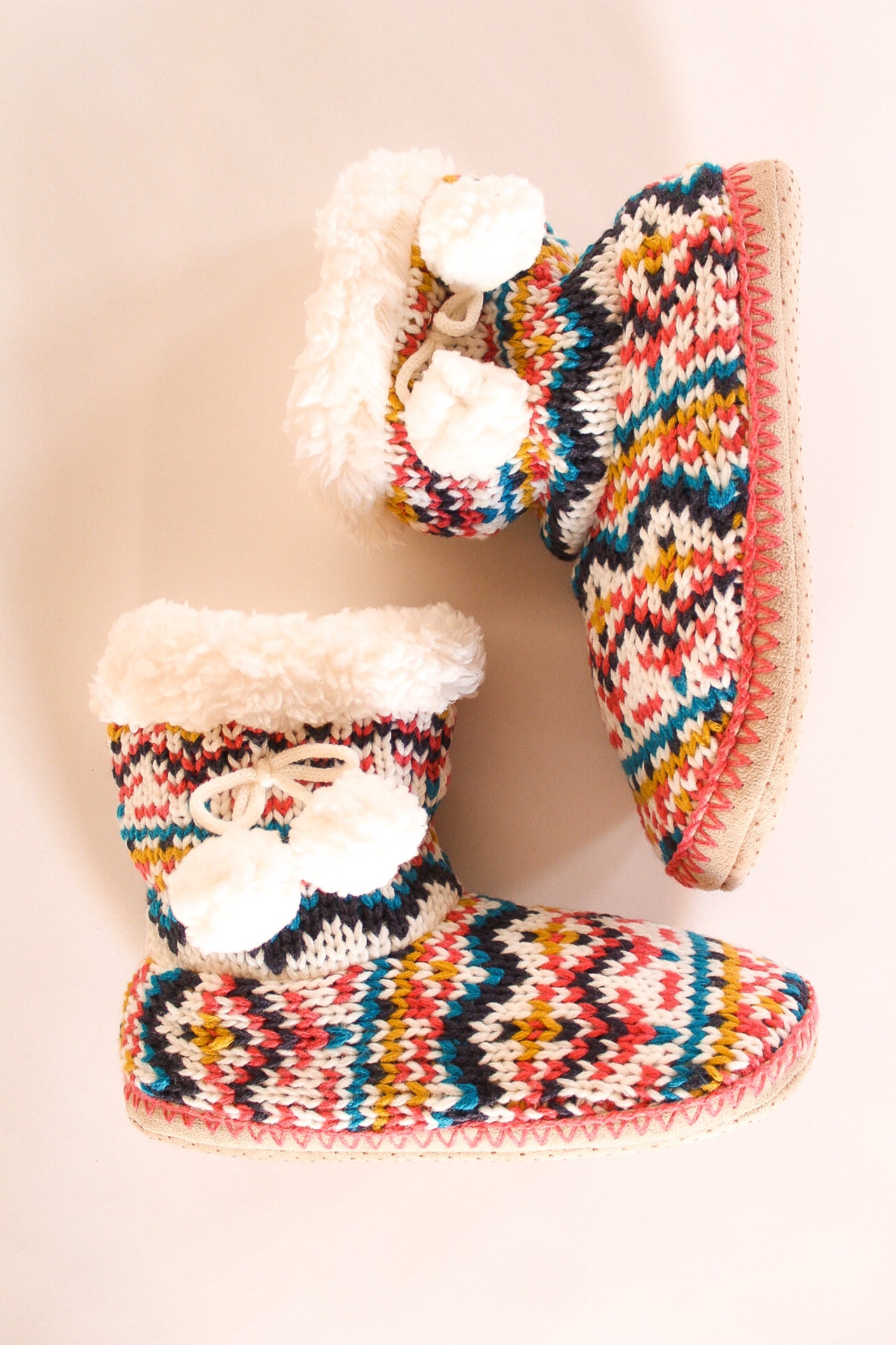 Hand Knit Indoor Slipper Boots