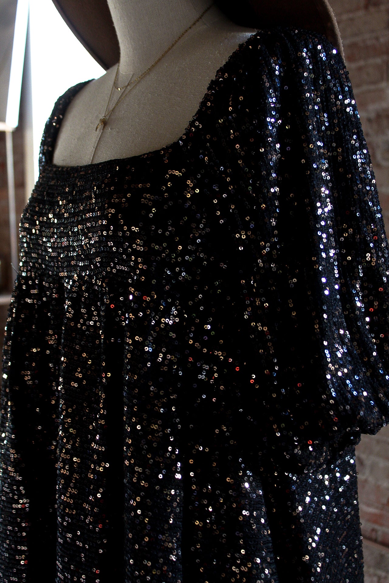 Sequin Babydoll Dress