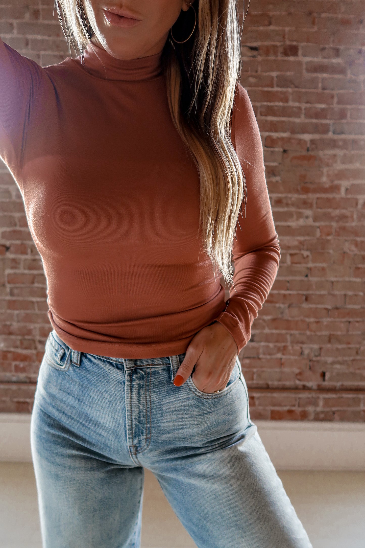Slim Fit High Neck Top