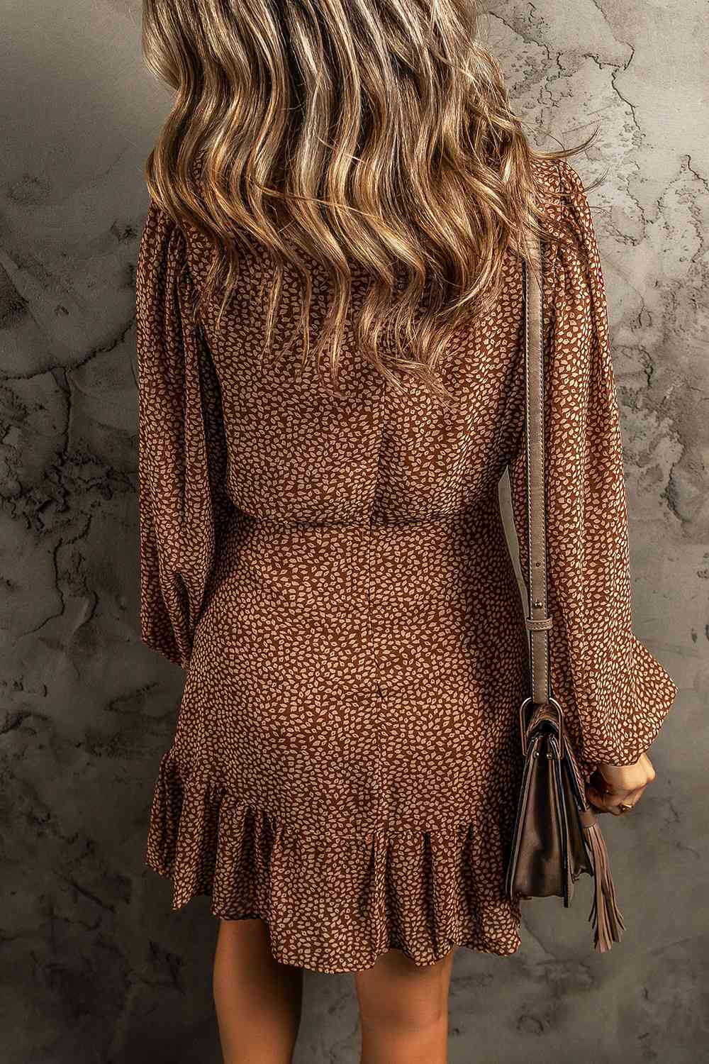 Ruffled Long Sleeve Dress