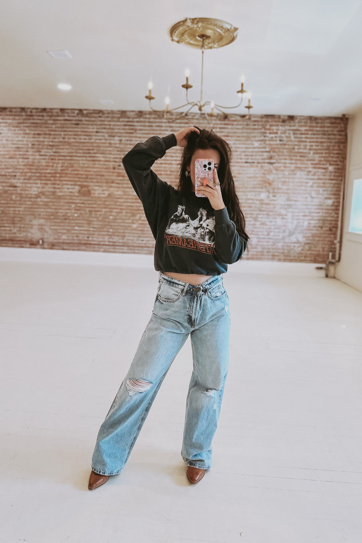 Daydreamer Wild Horses Raglan Sweatshirt