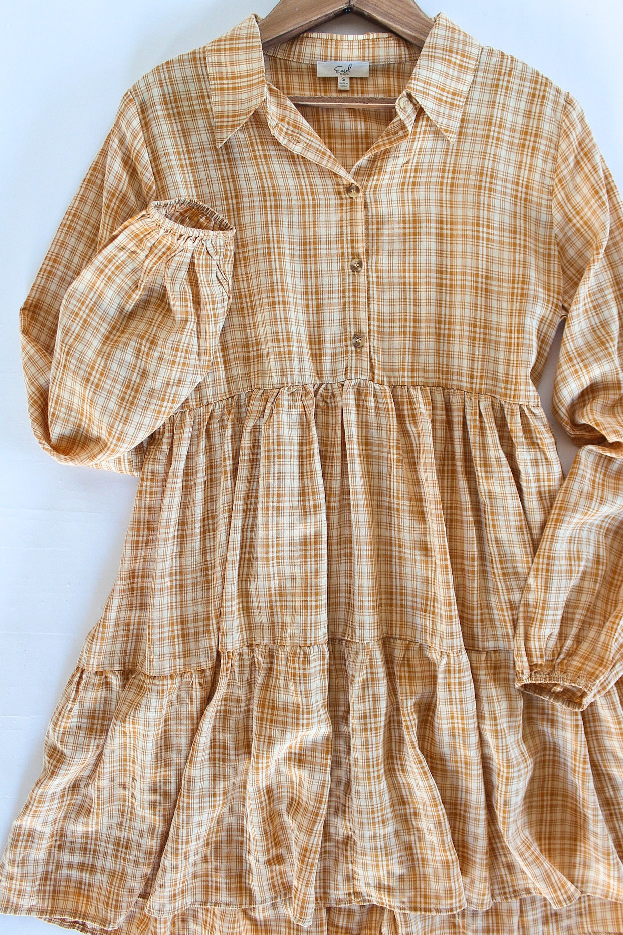 Plaid Harvest Tiered Dress