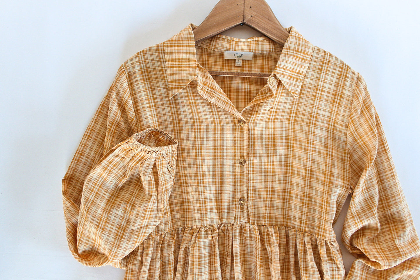 Plaid Harvest Tiered Dress