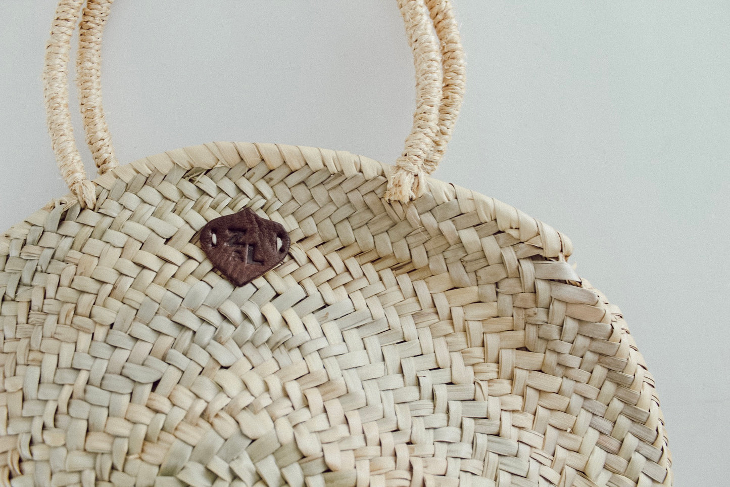 Round Palm Leaf Beach Tote