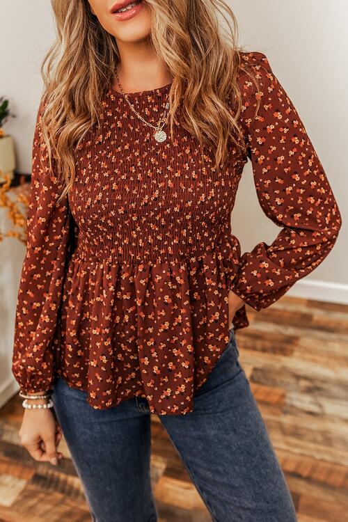 Nola Floral Smocked Blouse