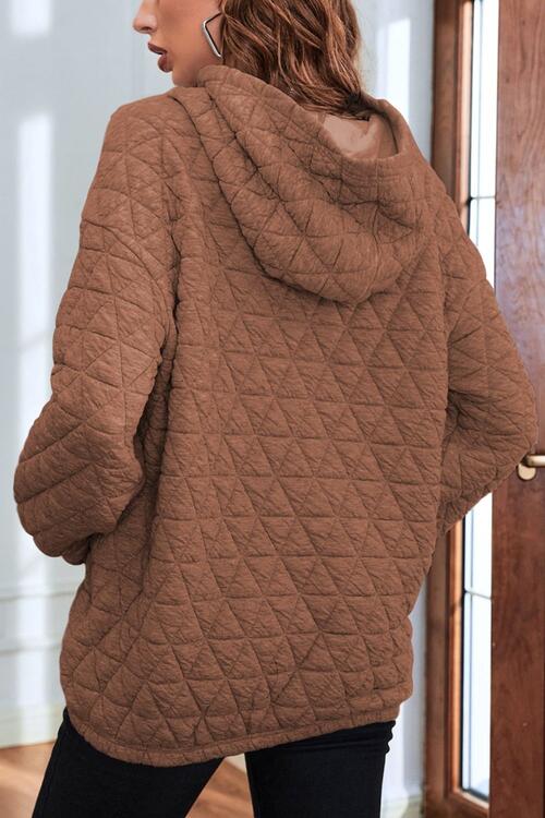 Quilted Long Sleeve Hoodie