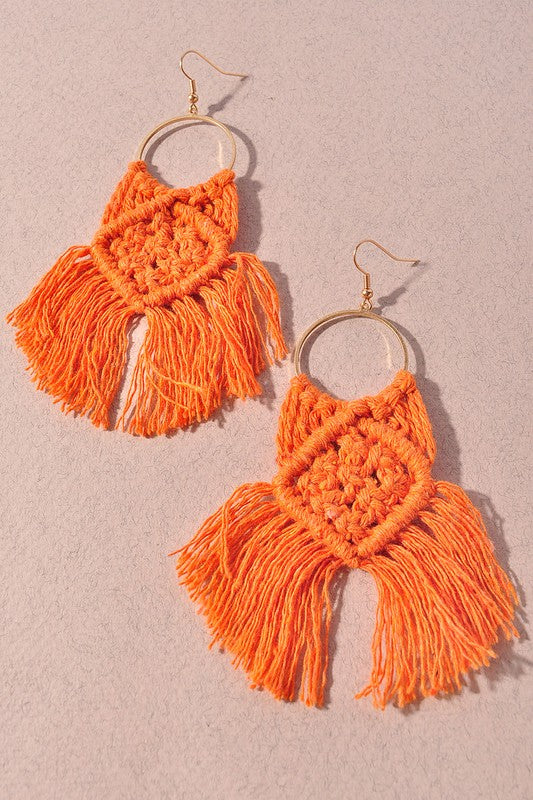 Macrame Dangle Earrings