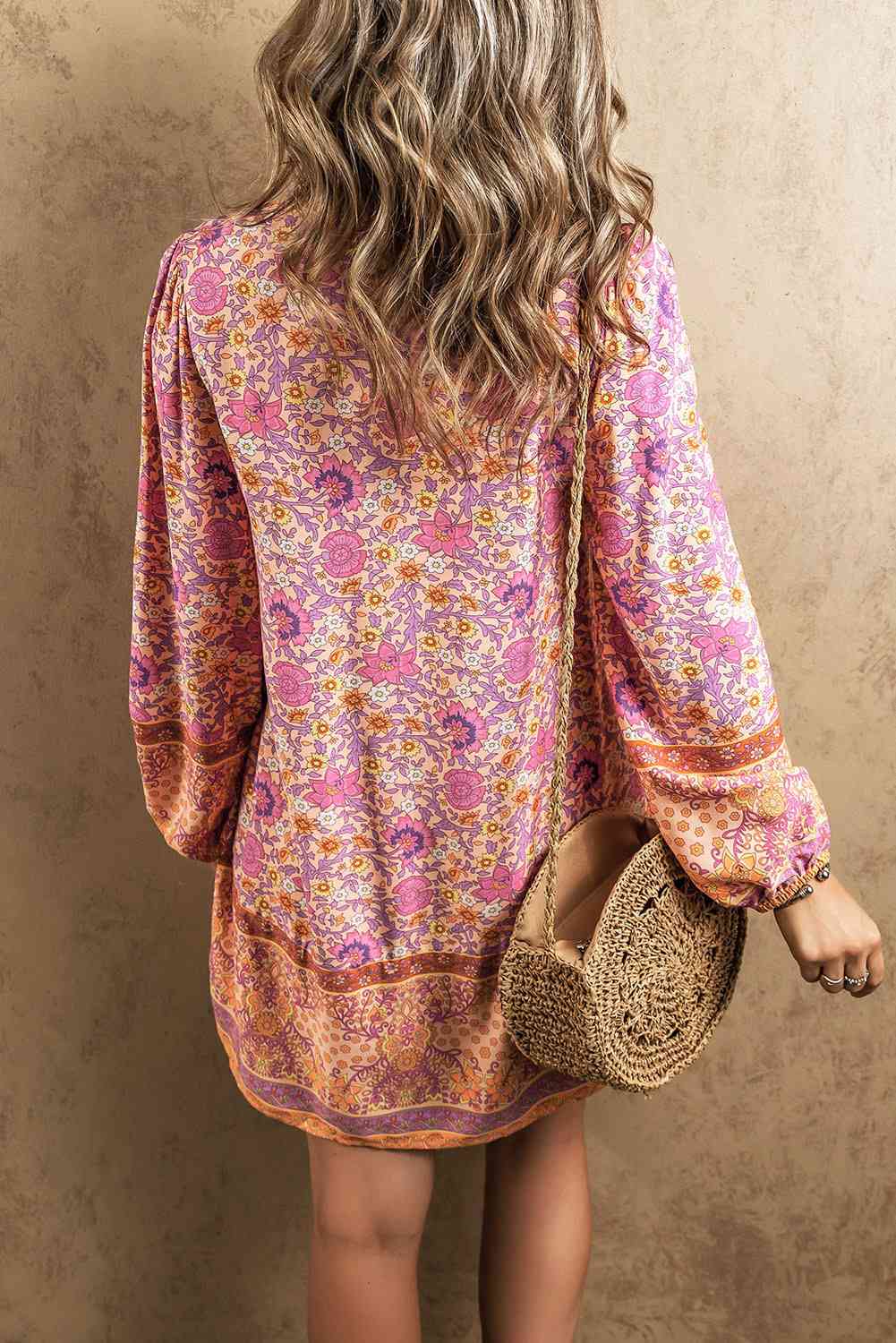 Boho Love Long Sleeve Mini Dress