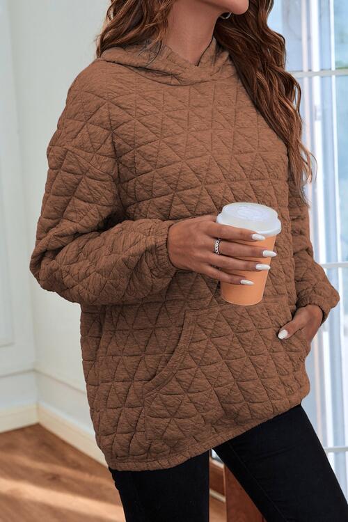 Quilted Long Sleeve Hoodie