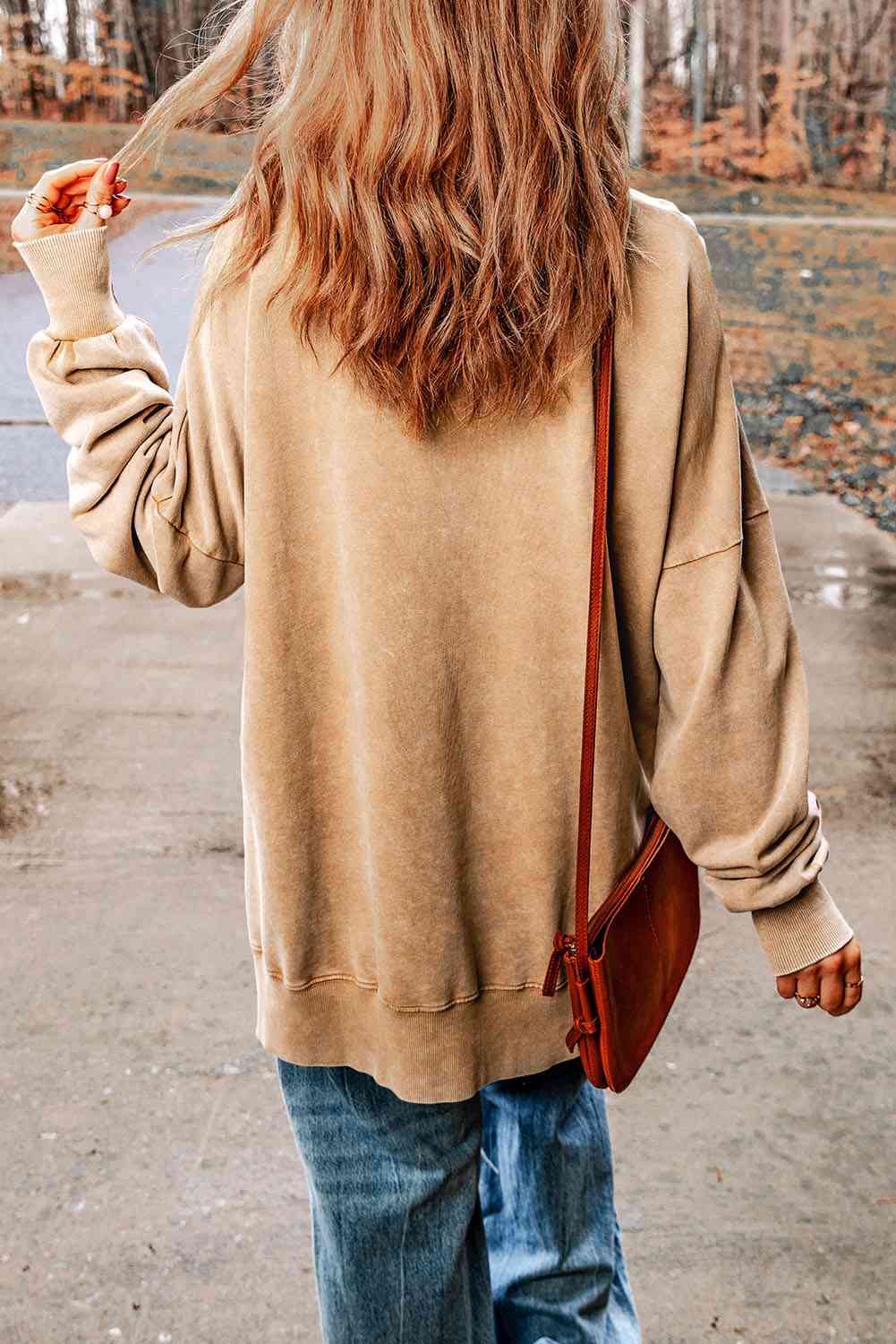 Throw On A Smile Oversized Sweatshirt