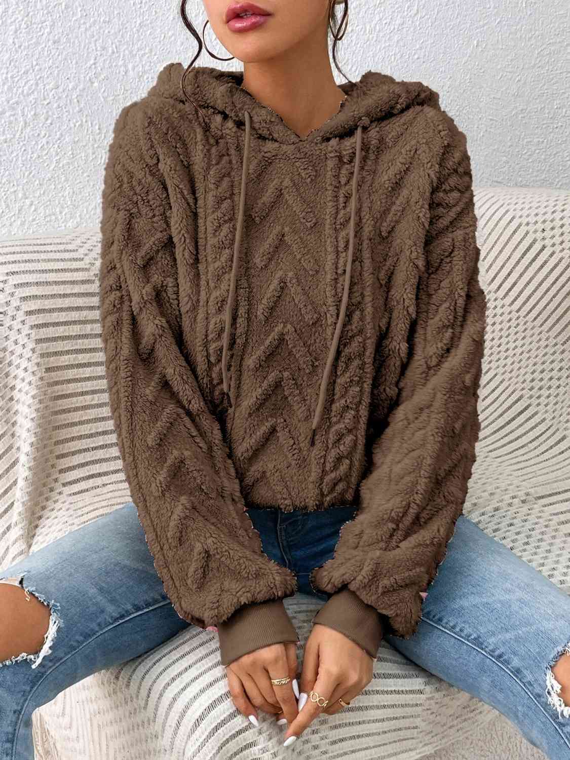 Hello My Love Chunky Knit Hoodie