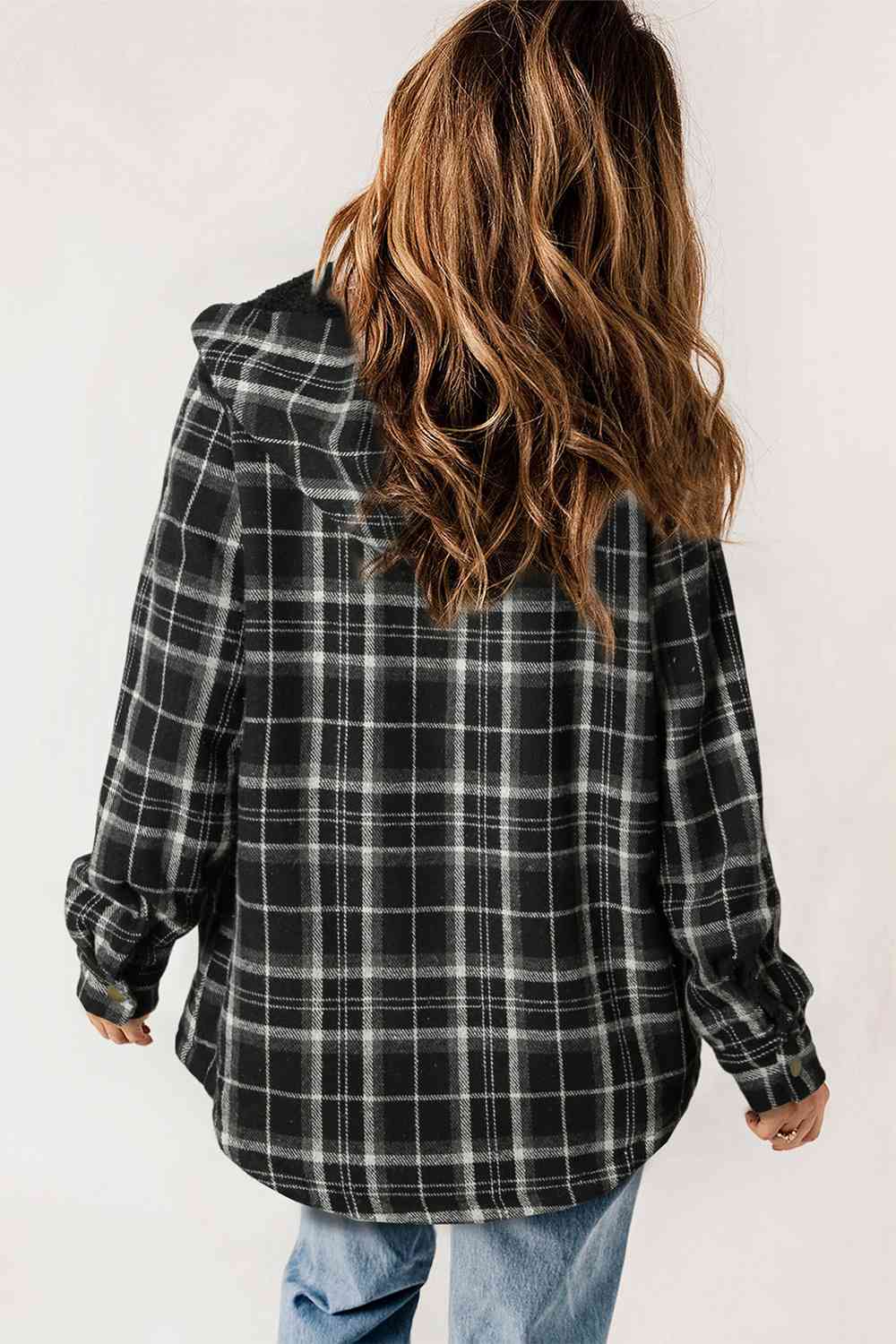 Fallin' Fur Lined Plaid Jacket