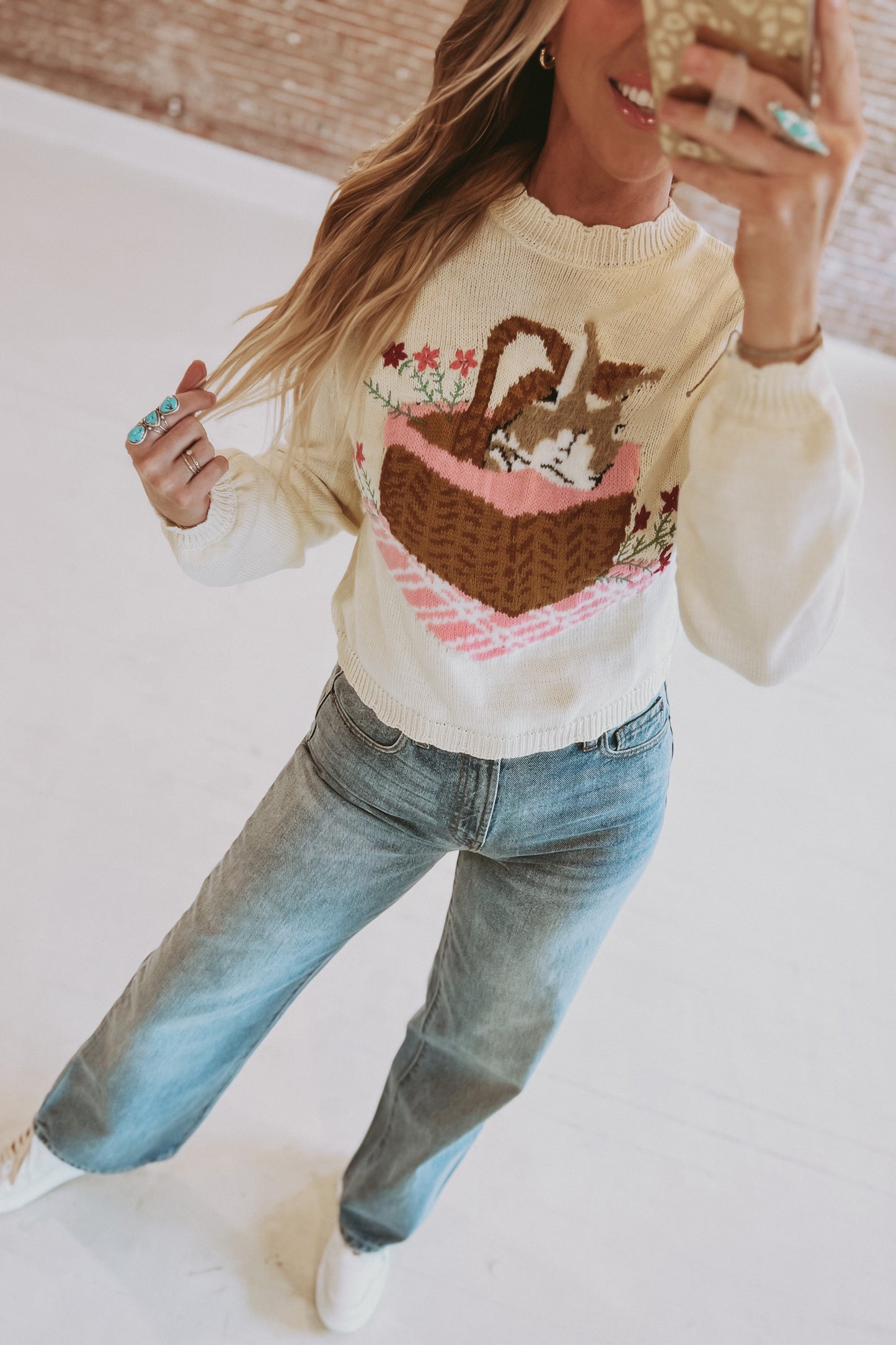 Bunny Picnic Knit Sweater