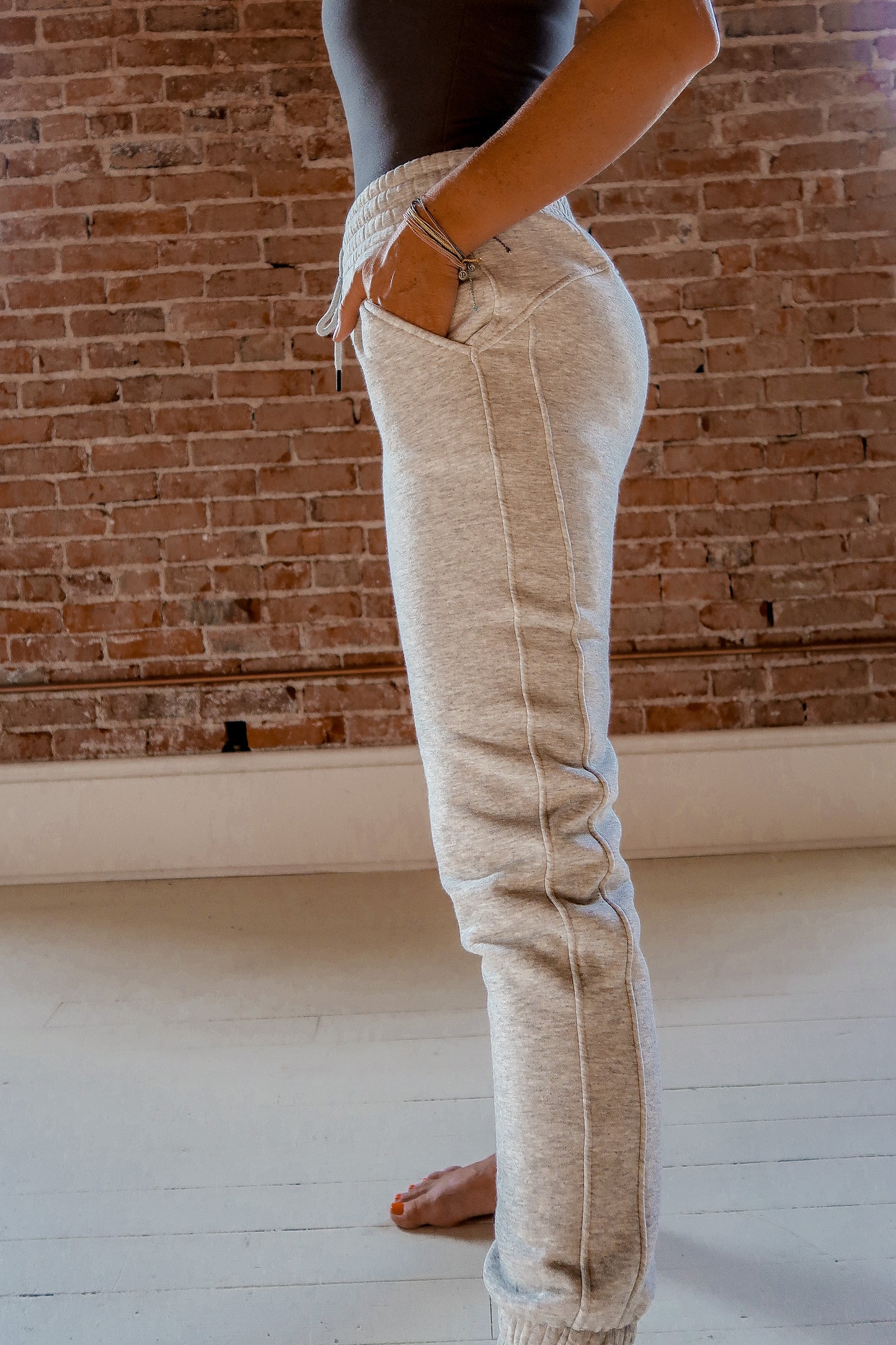 High Waisted Thermal Joggers