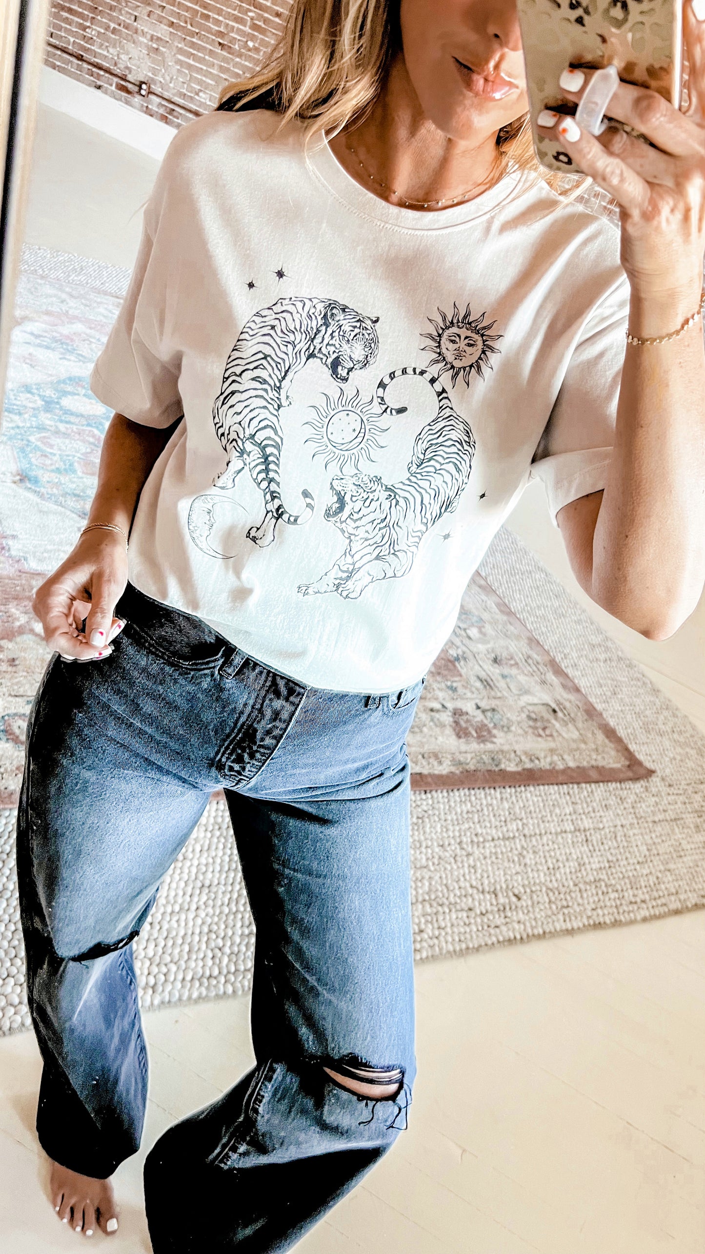 Tiger Moon Oversized Graphic Tee