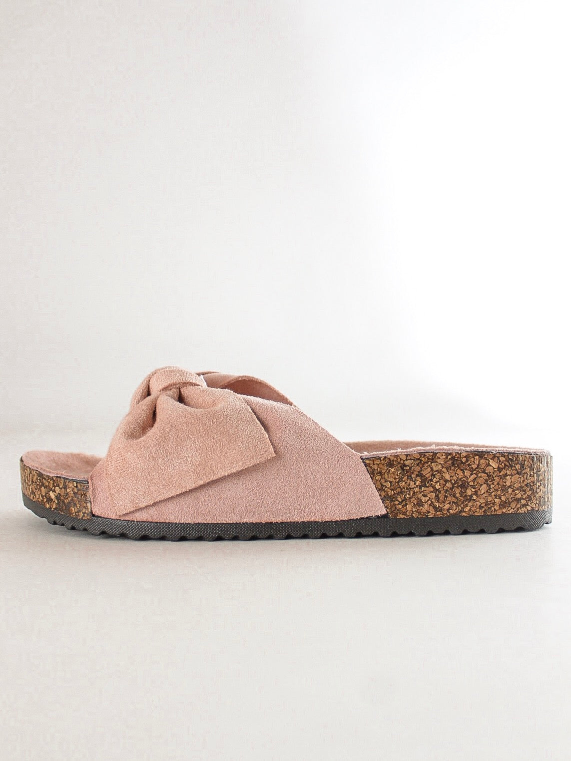 Suede Bow Slide