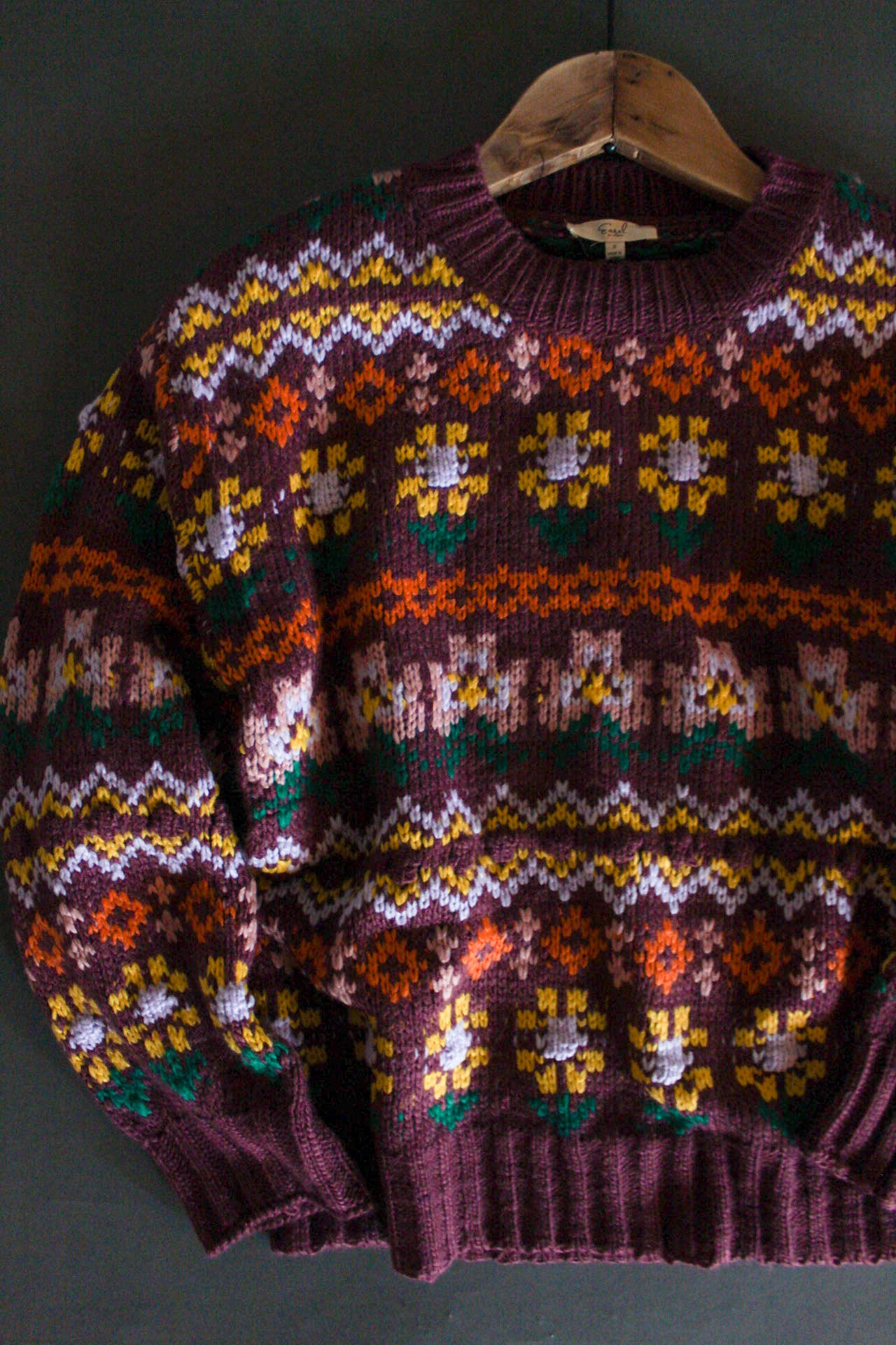 Vibrant Florals Cozy Sweater
