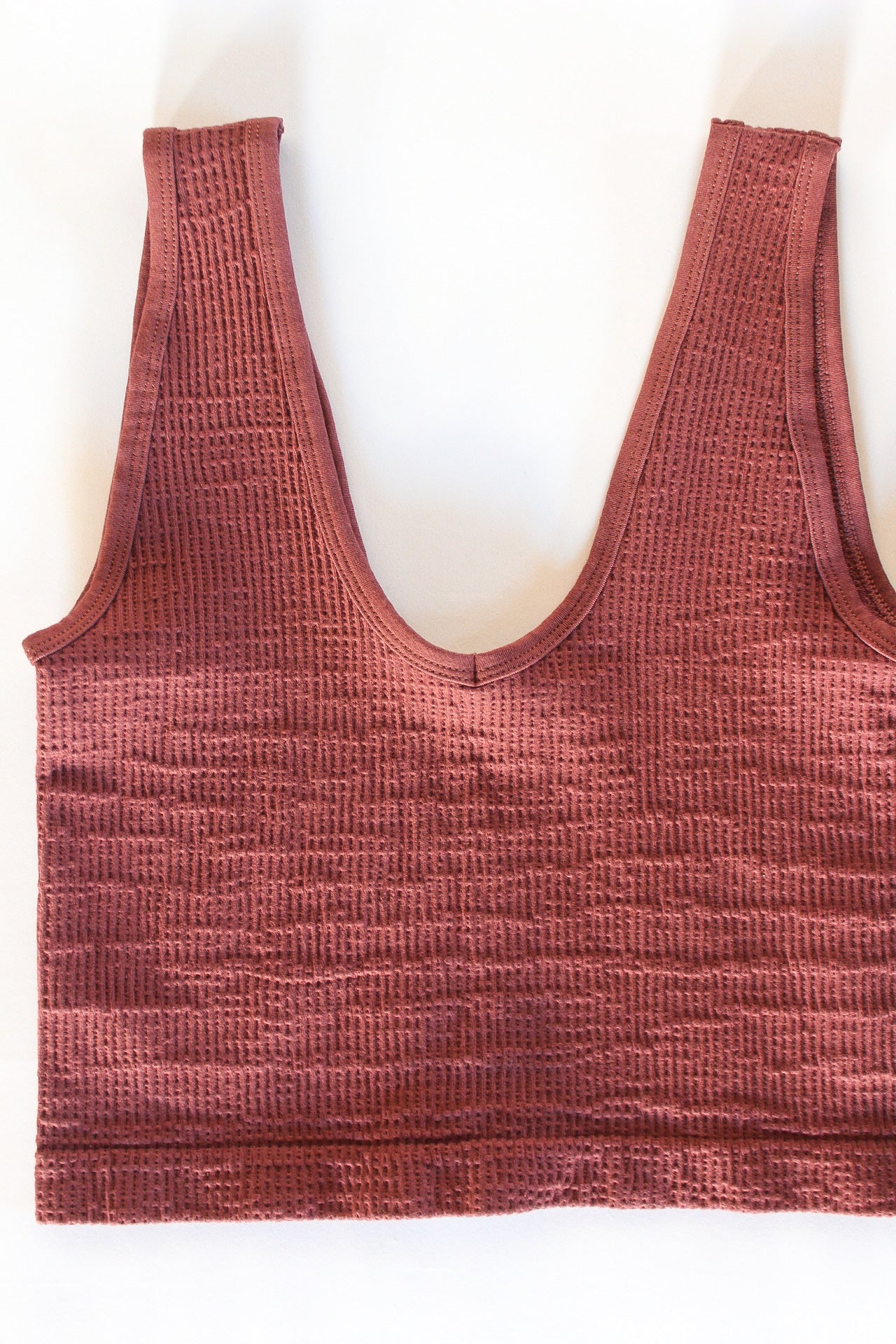 Waffle Ribbed Cropped Cami