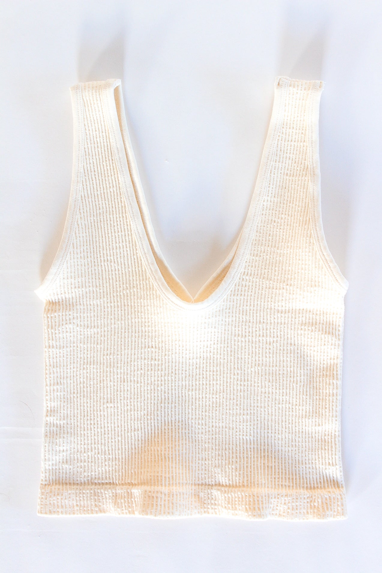 Waffle Ribbed Cropped Cami