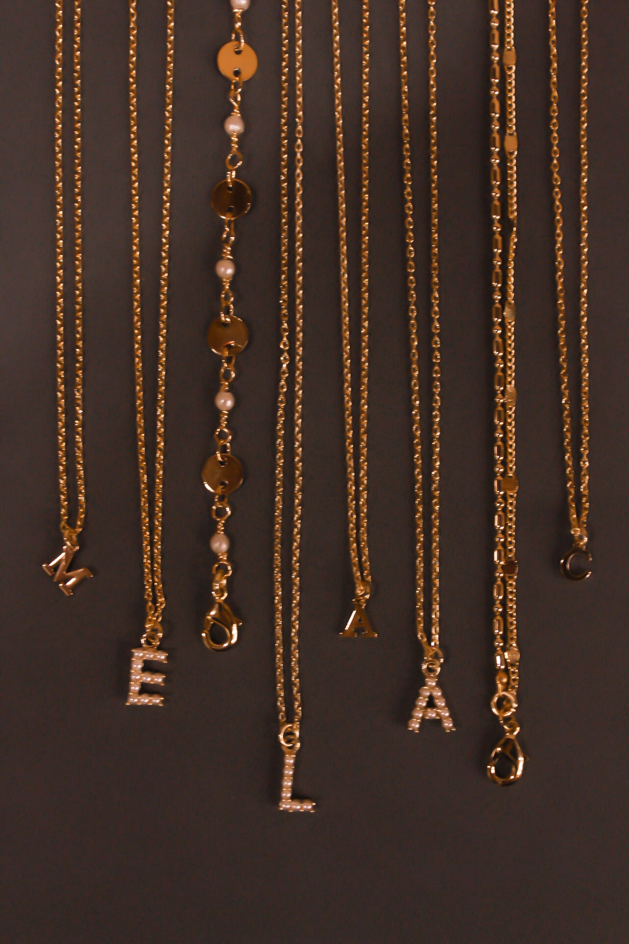 Dainty Love Pearl Initial Necklace