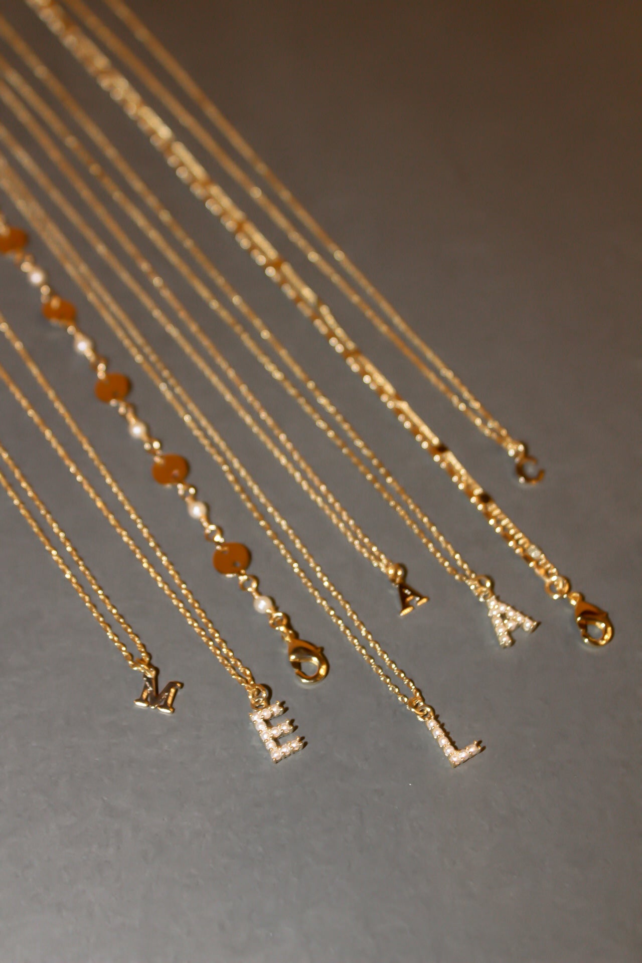 Dainty Love Pearl Initial Necklace