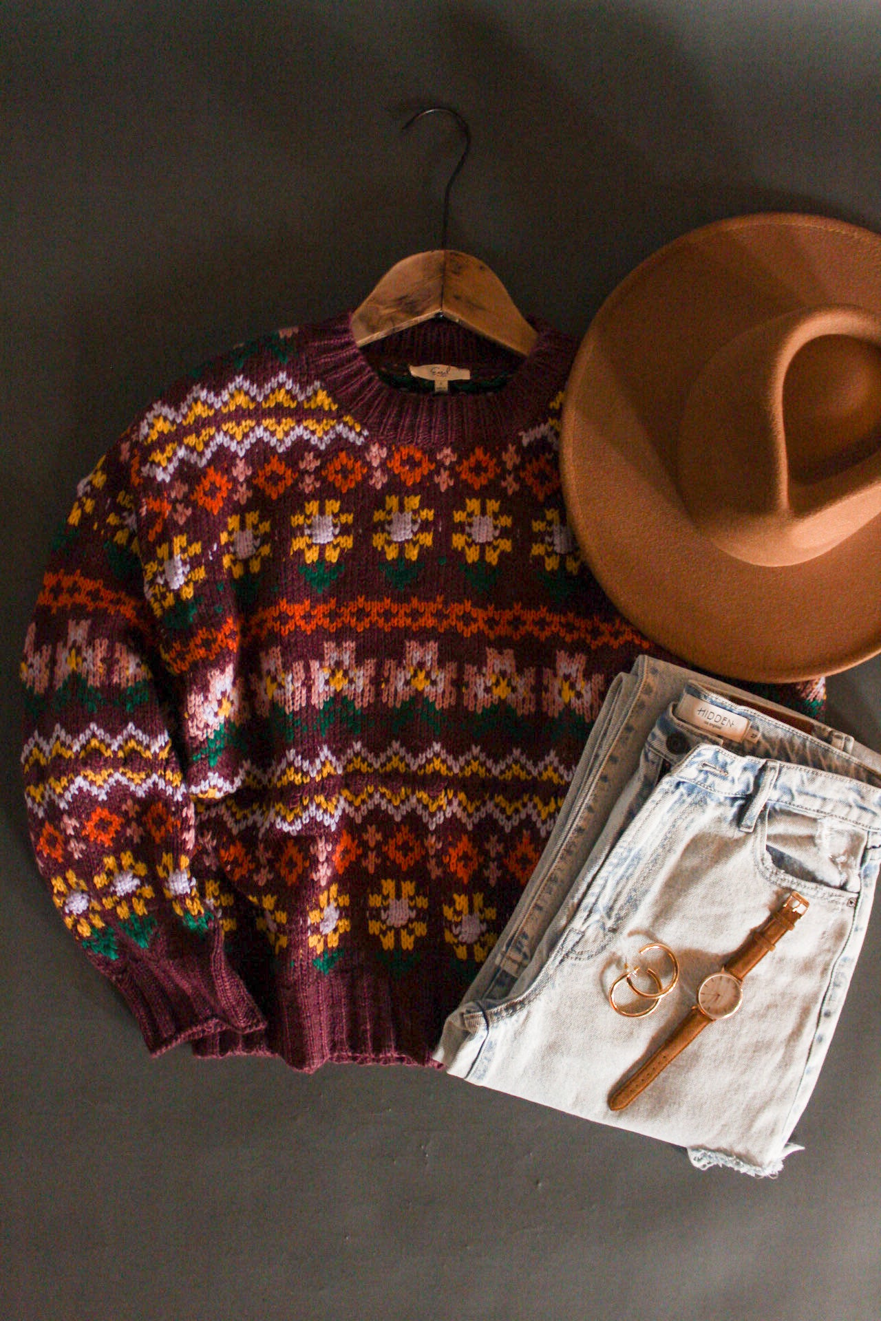 Vibrant Florals Cozy Sweater