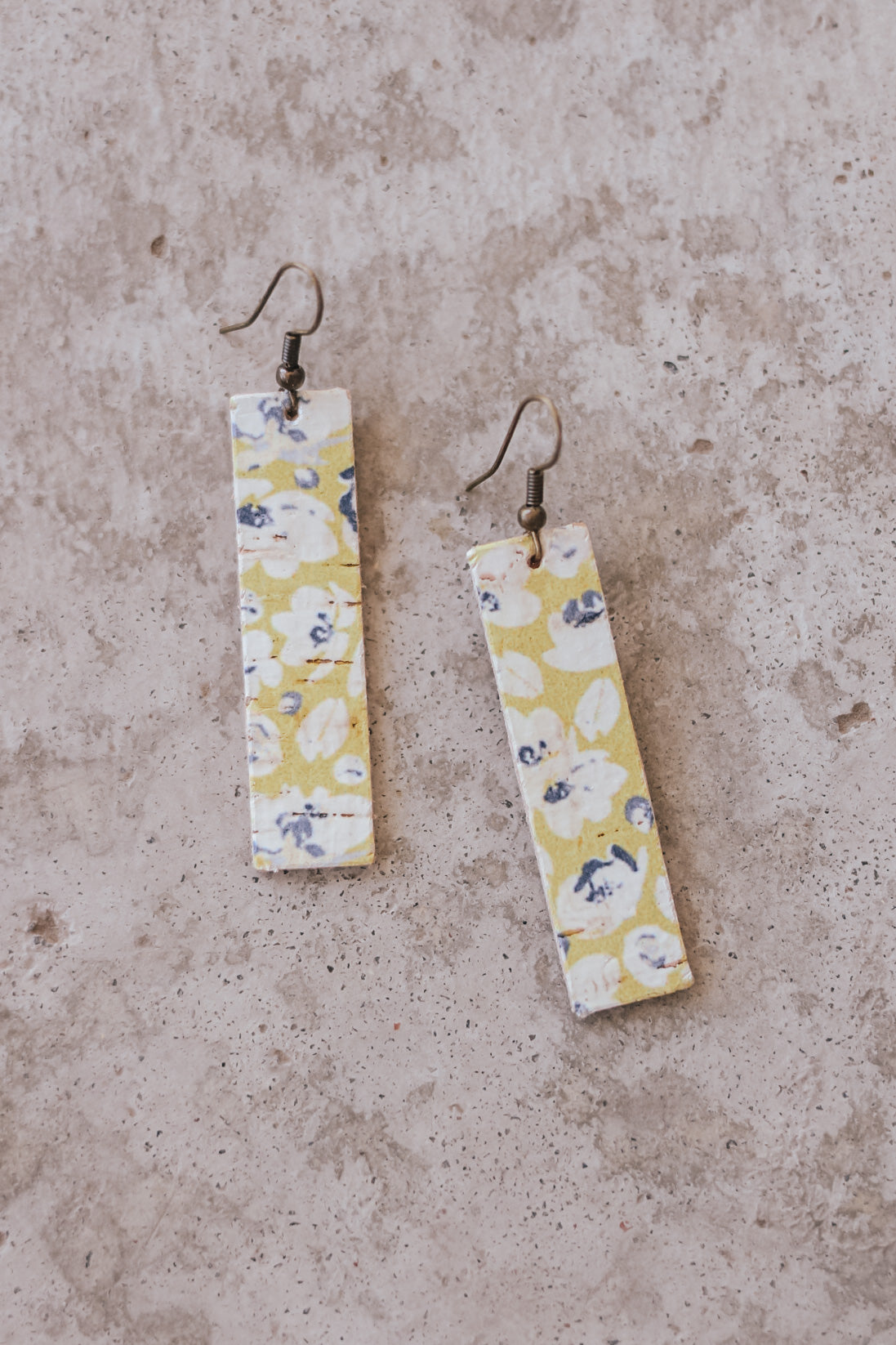 Handmade in the USA leather earrings.