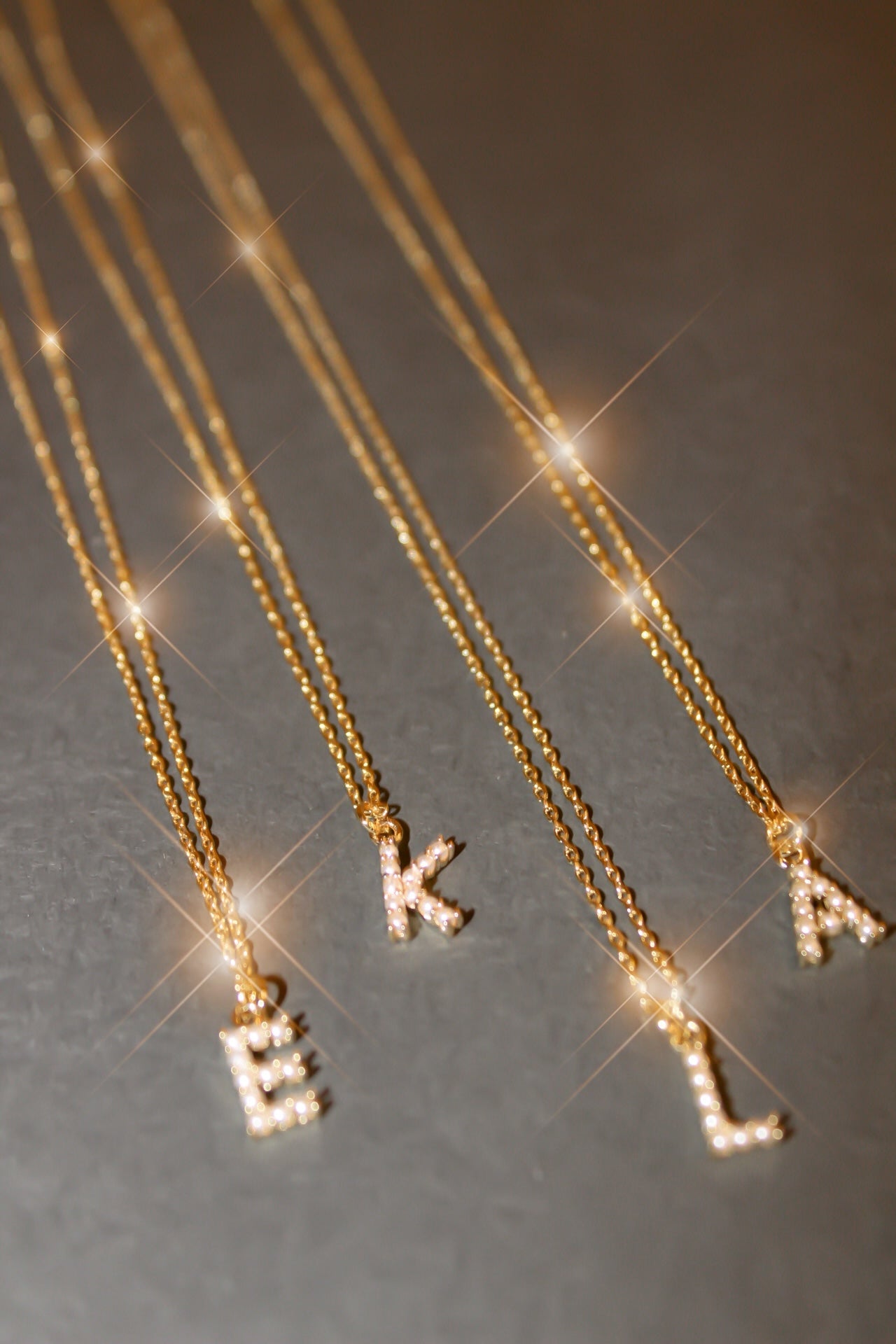 Dainty Love Pearl Initial Necklace