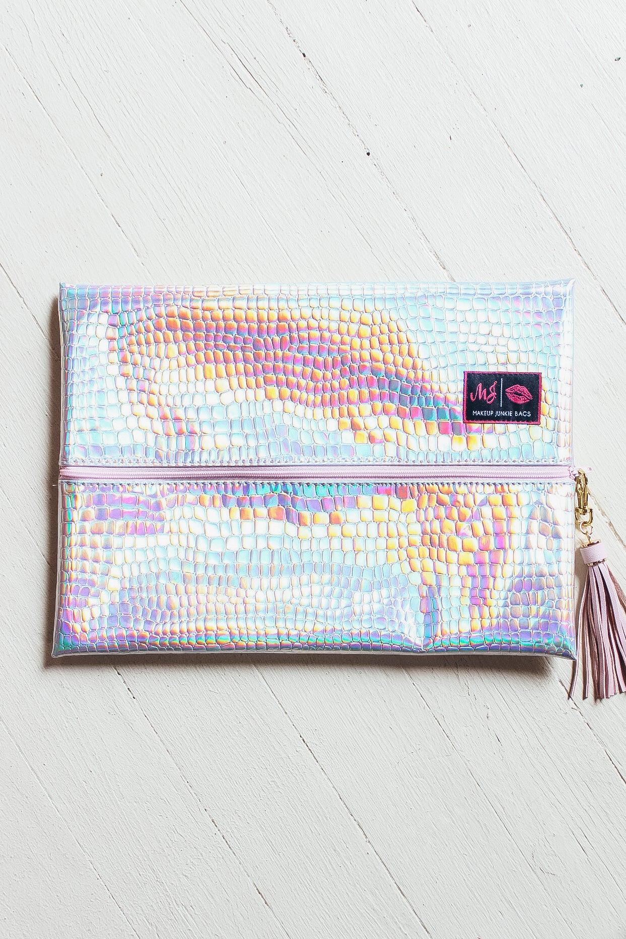 Makeup Junkie Bags - Holographic Gator