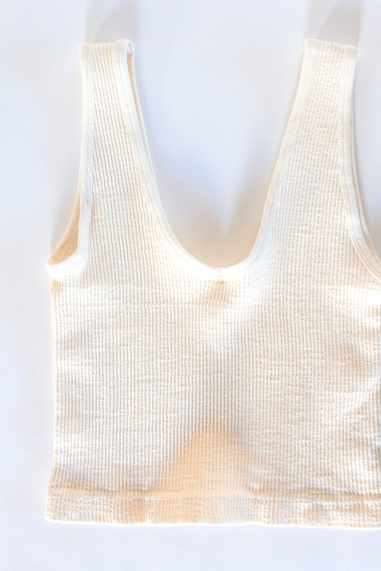 Waffle Ribbed Cropped Cami