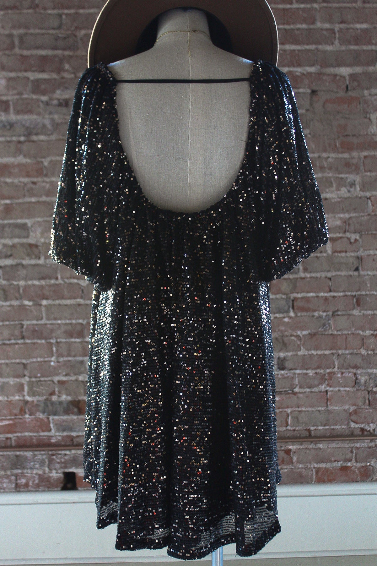 Sequin Babydoll Dress