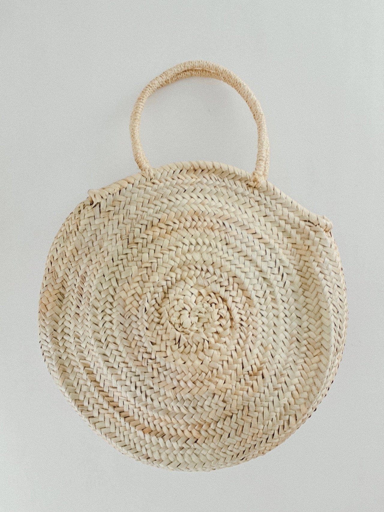 Round Palm Leaf Beach Tote