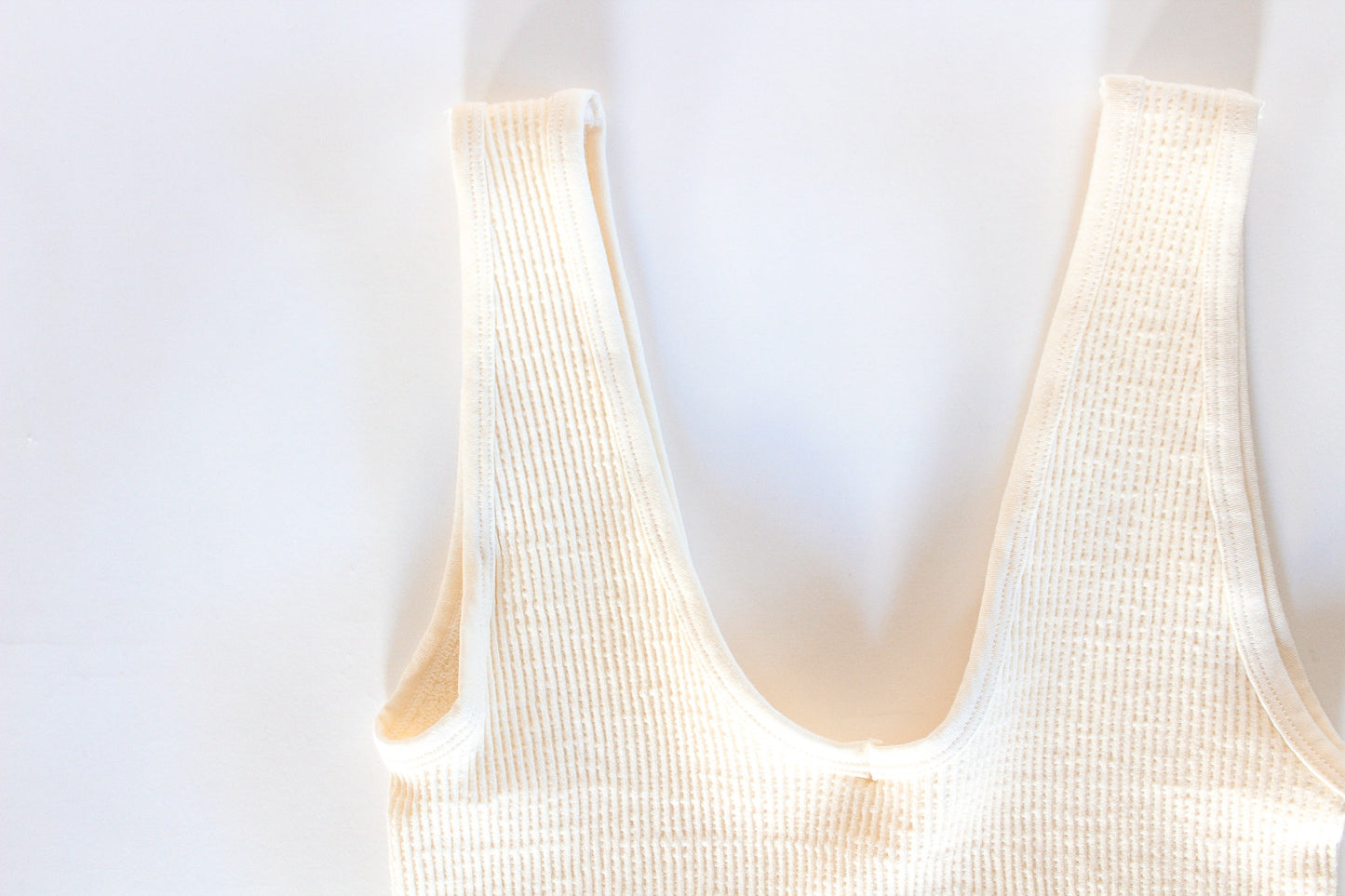 Waffle Ribbed Cropped Cami