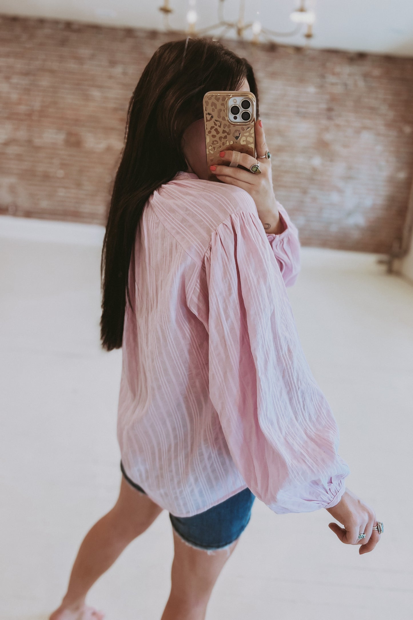 Pinstripe Cotton Blouse